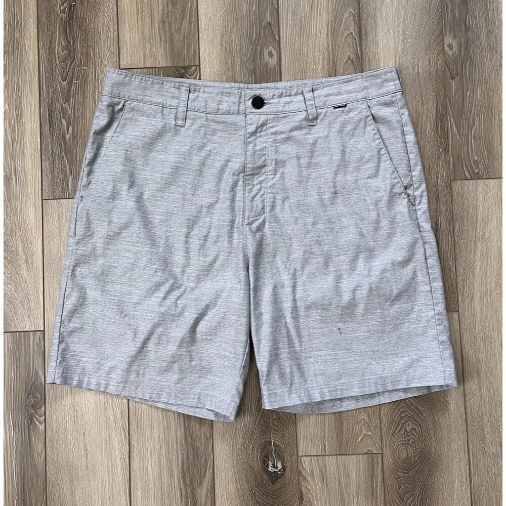 Hurley H20-Dri Mens Hybrid Walkshorts Heather Grey Size 34” Comfort Casual Beach